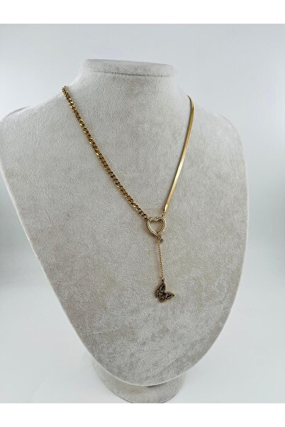 Bozhi Necklace Steel Silver Business Woman Style