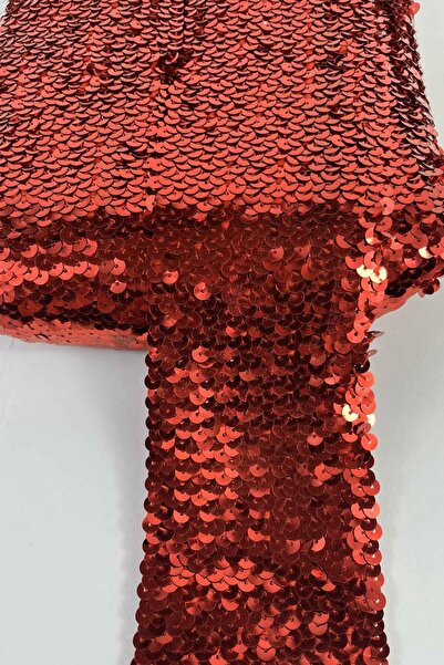 Hobigram Red Glitterexa Complete Sequin Lycra Ribbon 9 cm – Flexible Sequined...