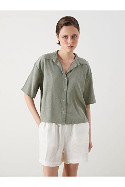 LC Waikiki Rmz Gi̇yi̇m Farkiyla Textured Women's Shirt
