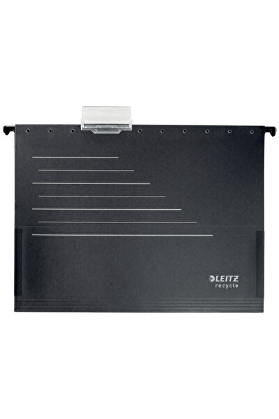 Leitz Dosar suspendabil cu gusset negru ALPHA RECYCLE