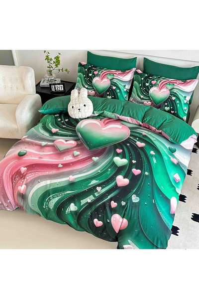 JOJO HOME Double Duvet Cover Set Top Bottom Set , 5D print pattern identical ...