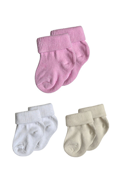 Panfilia 0-6 Months Cotton Baby Socks Set of 3