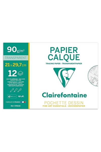 Clairefontaine Χαρτί Calc Α4 90/95 γρ./τ.μ. 12 φύλλα/πακέτο