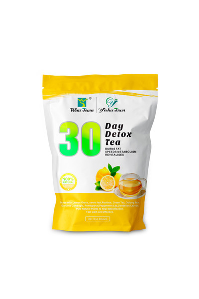 Wins Town 30 Day Detox Tea, Lemon Flavor, 100% Natural Herbal Tea for Weight ...