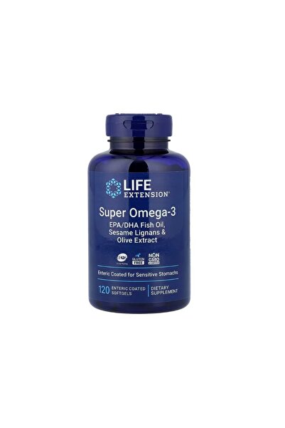 Life Extension Super Omega-3 EPA/DHA Fish Oil Sesame Lignans& Olive Extract 1...