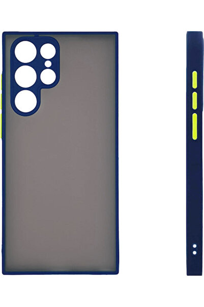 Other Sonique Color Button Bumper Silicone / Plastic Blue (Galaxy S22 Ultra)