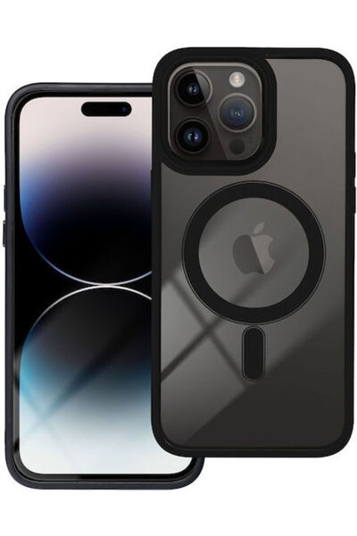 OEM Κάλυμμα Πλάτης Color Edge Mag Πλαστικό / Σιλικόνη Μαύρο (iPhone 15 Pro Ma...