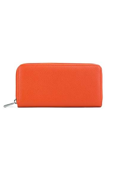 Posete Fagaras Vera Leather Wallet - Orange, Genuine Leather Wallet , Women's...