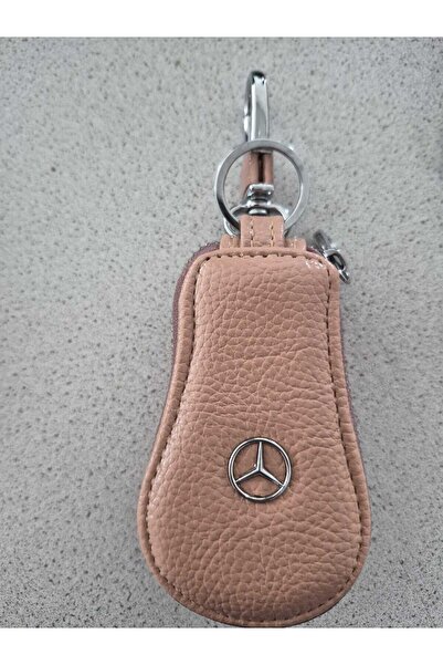 OEM Premium powder pink Mercedes car key case made of eco- Leather with zippe...