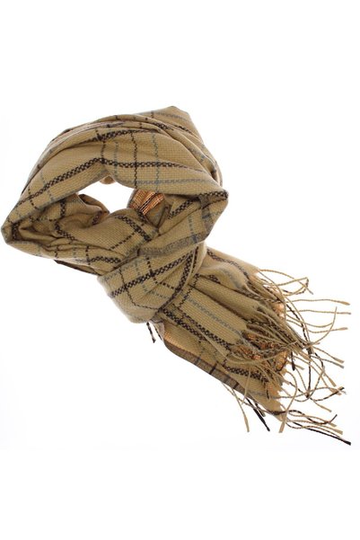 ButicCochet Eșarfă de damă, cașmir, 60x180 cm, Buticcochet, model liniar, Bej...