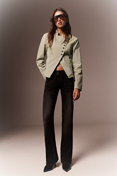 Bershka Düğmeli kruvaze blazer ceket