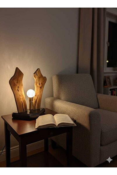 CrystalSky Veioză Decorativă din Lemn