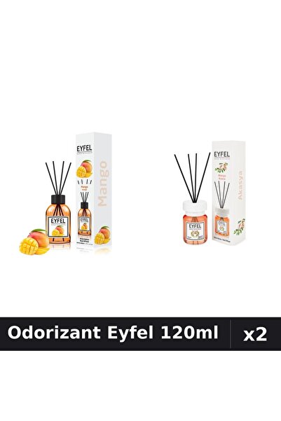 Eyfel Set 2 Odorizante Camera cu Betisoare 120ml - Mango, Acacia - Parfum Intens