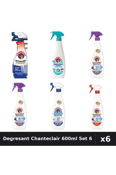 Chanteclair Set 6 Degresant Universal 600ml - Lavanda, Marsilia, Mosc Alb, Bi...