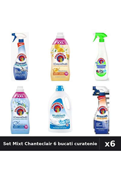 Chanteclair Set 6 Curatenie - Detergent, Degresant, Balsam Rufe 625-1800ml