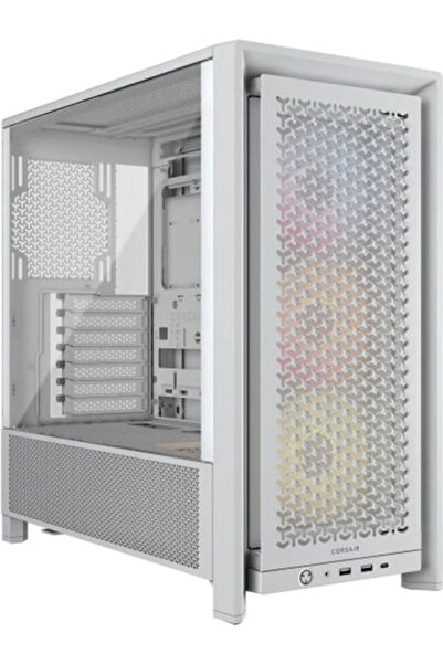 Corsair Θήκη Υπολογιστή Gaming Midi Tower Frame 4000D RS με Φωτισμό RGB Λευκή