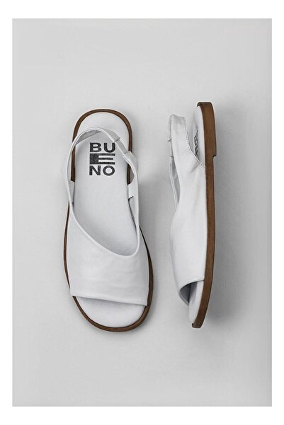 BUENO Shoes Beyaz Deri Kadın Sandalet 01wy2005