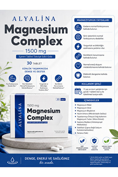alyalina Magnesium Complex Tablet 30 adet