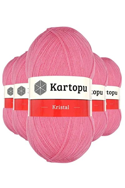 Mudanis 5 Pieces of Crystal Double Layer Hand Knitted Yarn Dark Pink K1790 - ...