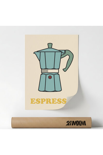 21mxm Poster Decorativ Tematică Coffee & Moka - 'Espresso', Material Textil 2...