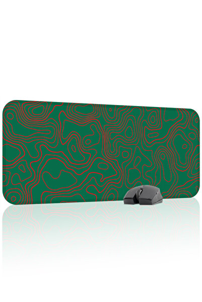 mousepad bastir Verde Roșu 70x30 XL Fan Gaming Mouse Pad Bază anti-alunecare ...