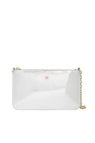Tommy Hilfiger Γυναικεία Τσάντα-Φάκελος Ασημί AW0AW18219-PE6