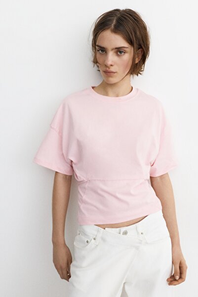 Pull & Bear Boxy panelli tişört