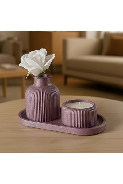 OEM Minimalist Decorative Top Bottom Set Vase Candle Holder Tray Modern Design