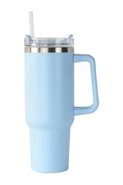 GGEROU 40 oz Tumbler with Handle and Straw, Insulated Stainless Steel Coffee ...