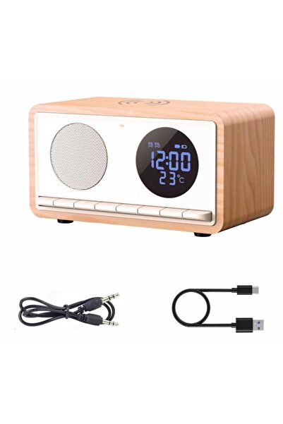 MANTA Rimini RDI912W Ceas radio alb cu încărcare wireless