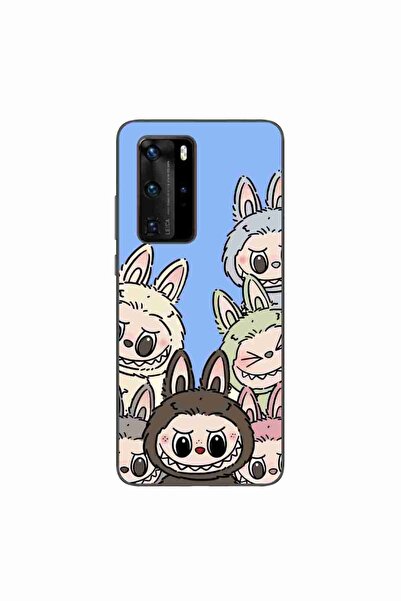 OEM Husa compatibila cu Huawei P40 Pro Silicon Gel Tpu Model Labubu Pattern Blue