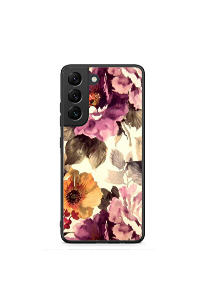 Other Samsung S22 Plus Daisies and roses Black Glossy Θήκη
