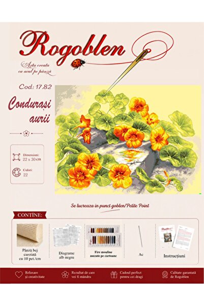 Rogoblen Golden Condurasi sewing kit - gobelin Top Bottom Set with canvas, bl...