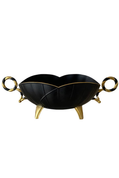 Osena Fructiera din metal cu toarte, Gondola Deco Art, 36 cm, Negru