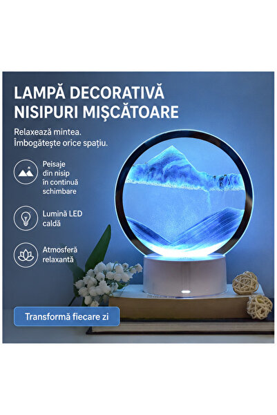 OEM Lampa decorativa tip clepsidra 16x19 cm - Nisipuri miscatoare