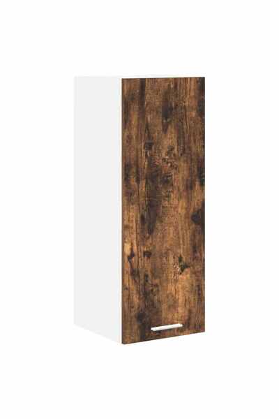 vidaxl Wall cabinet with door Smoked oak and white 30 x 31 x 80 cm