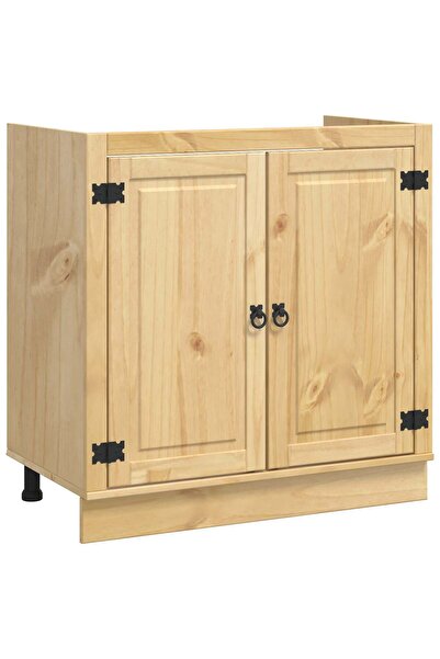 vidaxl Wardrobe with door SKI Honey Brown 80 x 46 x 81.5 cm Solid pine wood