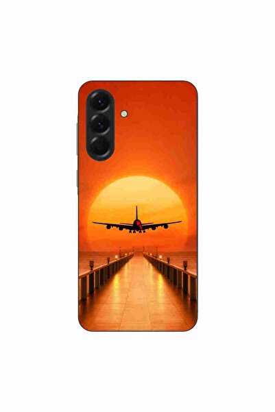 OEM Husa compatibila cu Samsung Galaxy A56 Silicon Gel Tpu Model Airplane Sunset