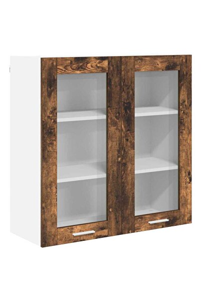 vidaxl Wall cabinet Smoked oak 80 x 31 x 80 cm Composite wood