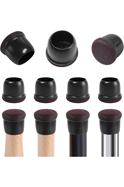 RCHYFEED Round leg protectors for chairs, furniture 28-37 mm set 16 pieces