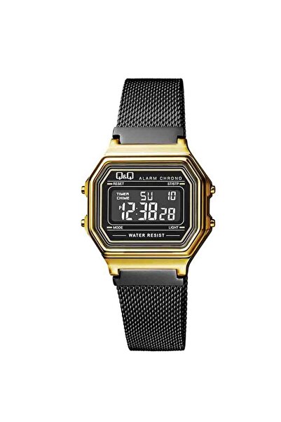 Q&Q Ρολόι Unisex Μαύρο Βραχιόλι Χρονογράφος M173J028Y
