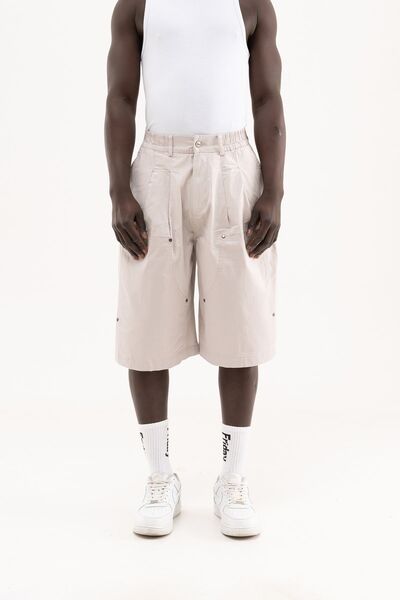 Machinist Oversized Men's Denim Carpenter Shorts – Grey M