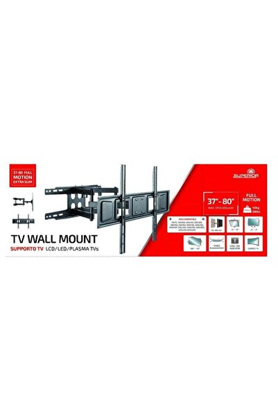 Superior Electronics Superior Wall Mount SUPSTV011, 37"-80", 40 Kg (Black)