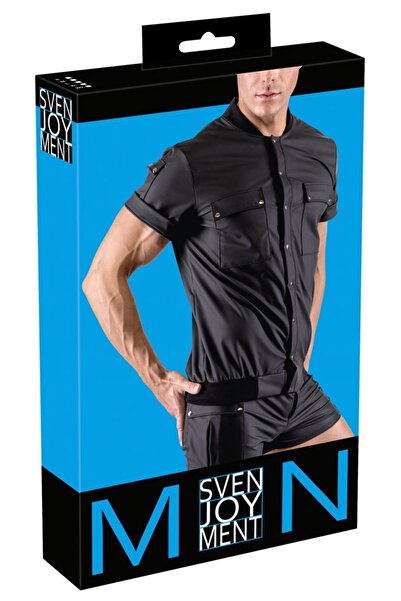 Svenjoyment Men's Lingerie – Shirt Blouson S Black, S – Slightly stretchy mat...