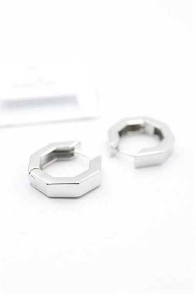 Marsilyan Nvdn- Ieg - Octagonal Earrings - Silver Iegrs-Nvdn1