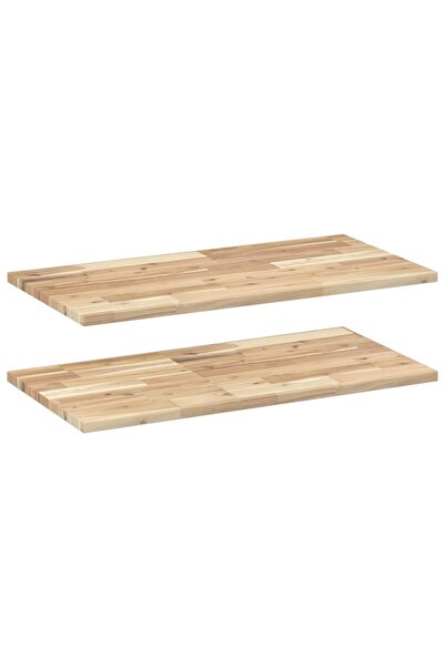 vidaxl Rafturi plutitoare 2 buc. 100x40x2cm lemn masiv acacia netratat