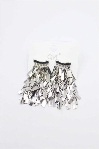Marsilyan Nvdn- Ieg - Sequin Earrings - Silver Iegrs-Nvdn1