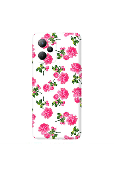Other Realme C35 Roses White Transparent Silicone TPU Θήκη