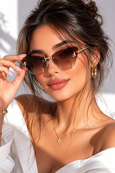 ModaLucci New Season Cat Eye Women's Brown Sunglasses