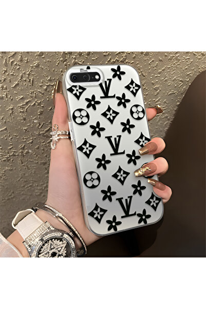 Hontinga iPhone 7 Plus Uyumlu Silikon Kenar Sert Arka Kılıf Couple Telefon Kı...